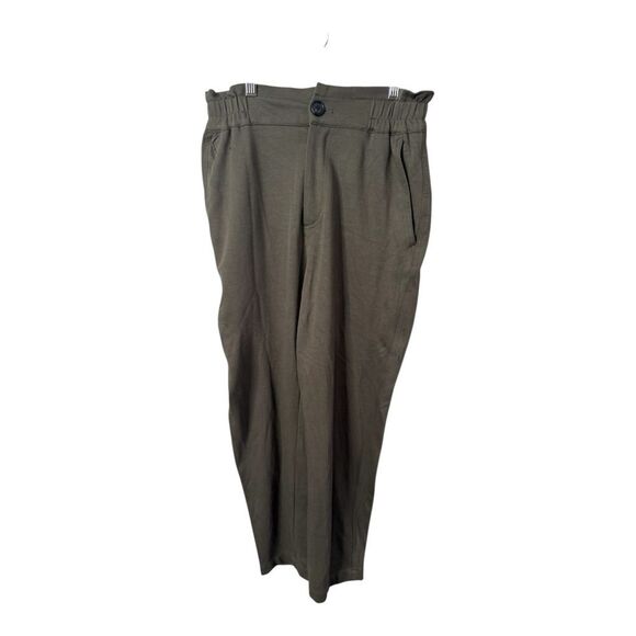 ZARA Olive Green High Waist Relaxed Fit Trousers Women’s Size Small - Picture 3 of 10